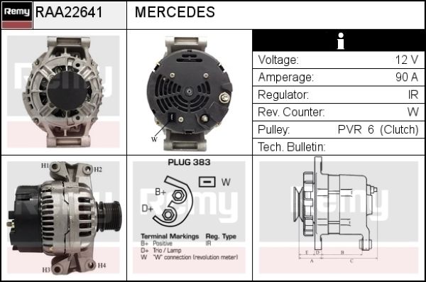 DELCO REMY Генератор RAA22641